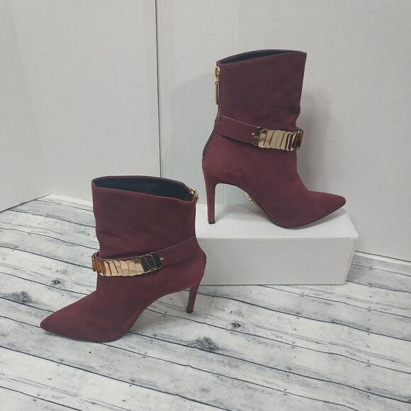 Carrano Ankle Boots Burgundy US  SZ 6 MSRP $359.00 - Picture 1 of 13